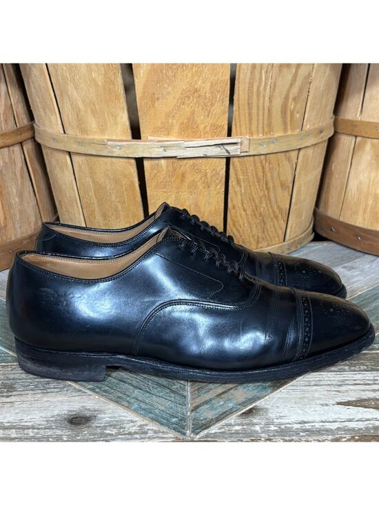 Johnston & Murphy Limited Black Leather Brogue Cap-Toe Dress Shoes Men 8.5 EEE main image 6